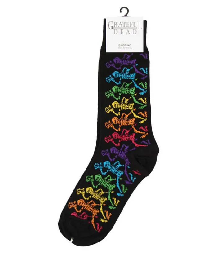 Liquid Blue Socks Accessories GD Dancing Skeletons Black Socks