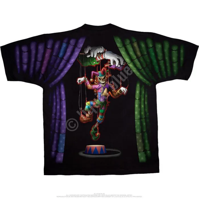 Liquid Blue TShirt Men Evil Clown Black TShirt