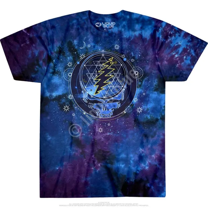 Liquid Blue TShirt Men Mystical Stealie TieDye TShirt