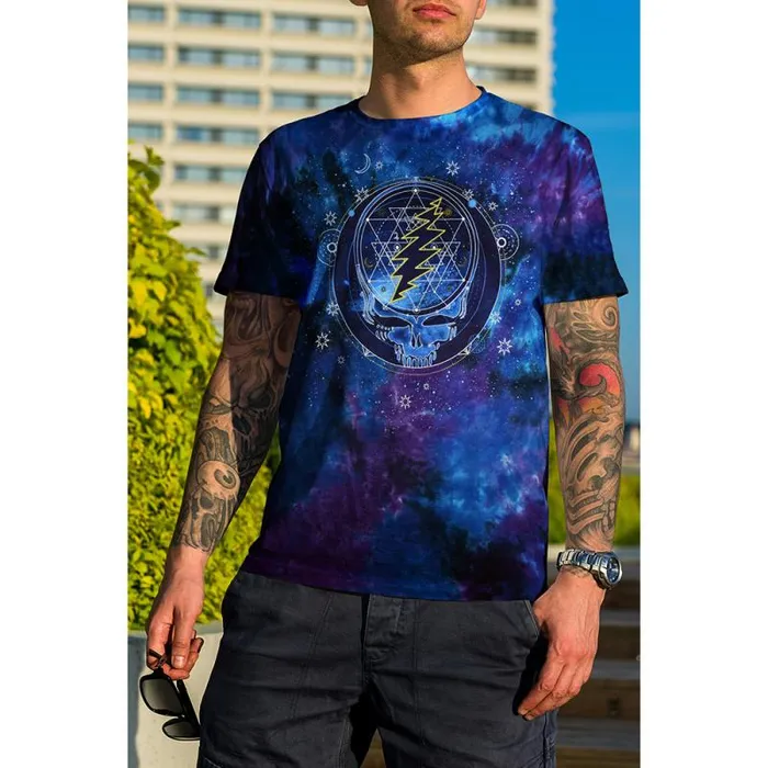 Liquid Blue TShirt Men Mystical Stealie TieDye TShirt
