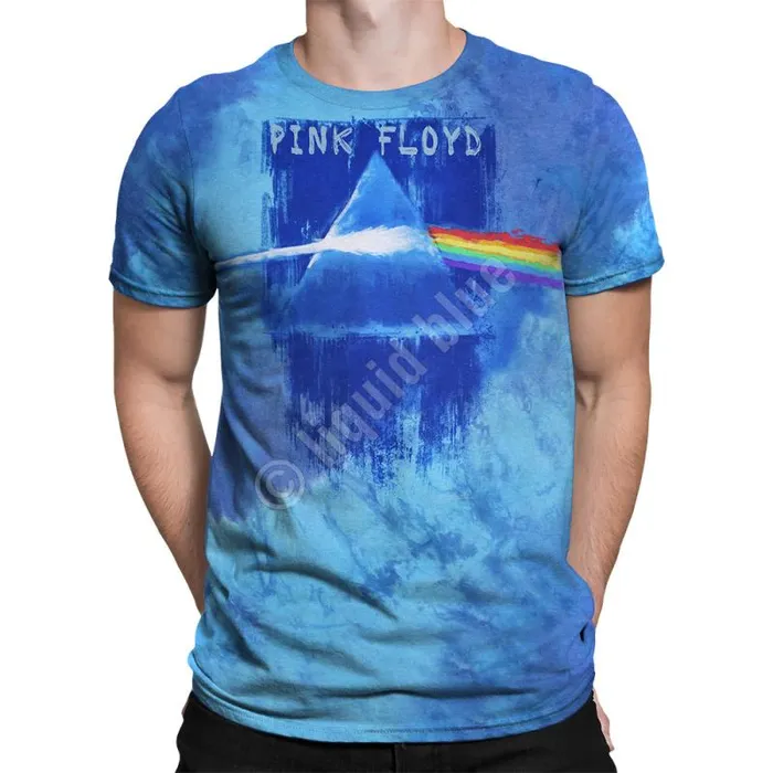 Liquid Blue TShirt Men Prism Paint TieDye TShirt