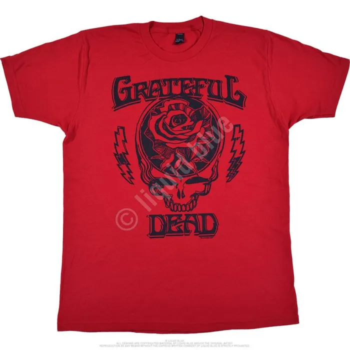 Liquid Blue TShirt Men Roosevelt Red Athletic TShirt