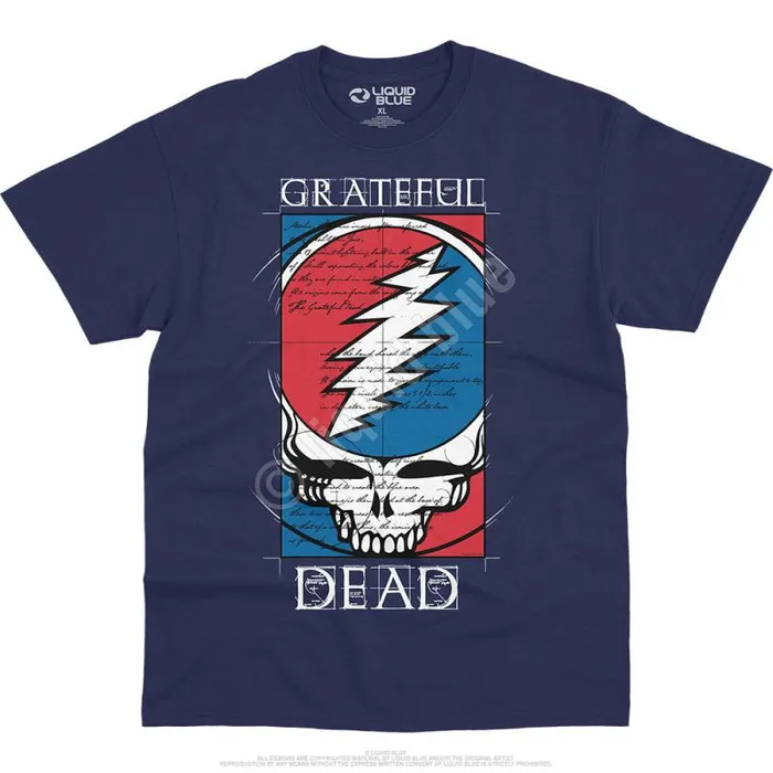 Liquid Blue TShirt Men Steal Your Blueprint TShirt