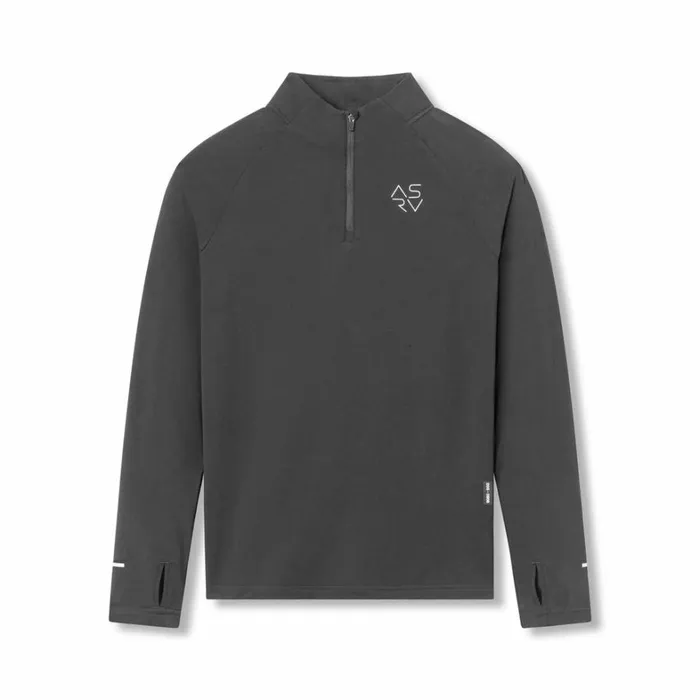 Long Sleeves Men ASRV Thermal Training Quarter Zip Space Grey 034cyber034