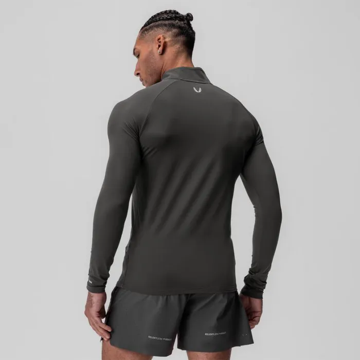Long Sleeves Men ASRV Thermal Training Quarter Zip Space Grey 034cyber034