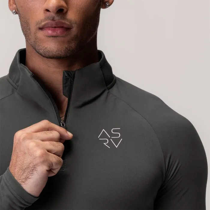 Long Sleeves Men ASRV Thermal Training Quarter Zip Space Grey 034cyber034