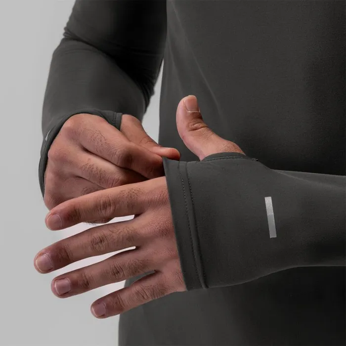 Long Sleeves Men ASRV Thermal Training Quarter Zip Space Grey 034cyber034