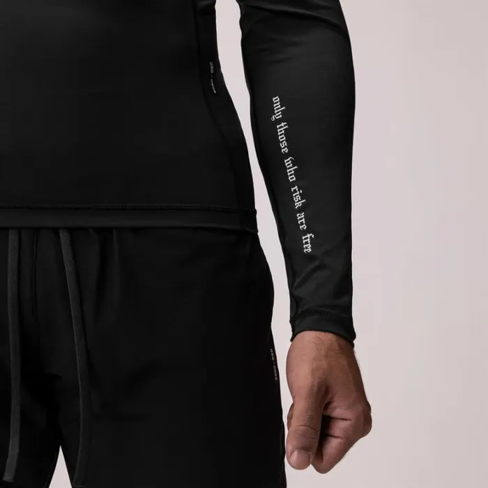 Long Sleeves Men ASRV WarpFlexx Compression Mock Neck Long Sleeve Black 034space Bracket034