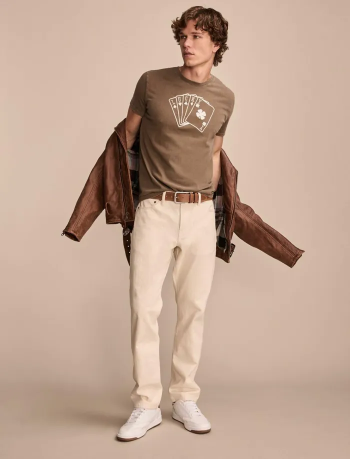 Lucky Cards Teak Men Lucky Brand Graphic Tees