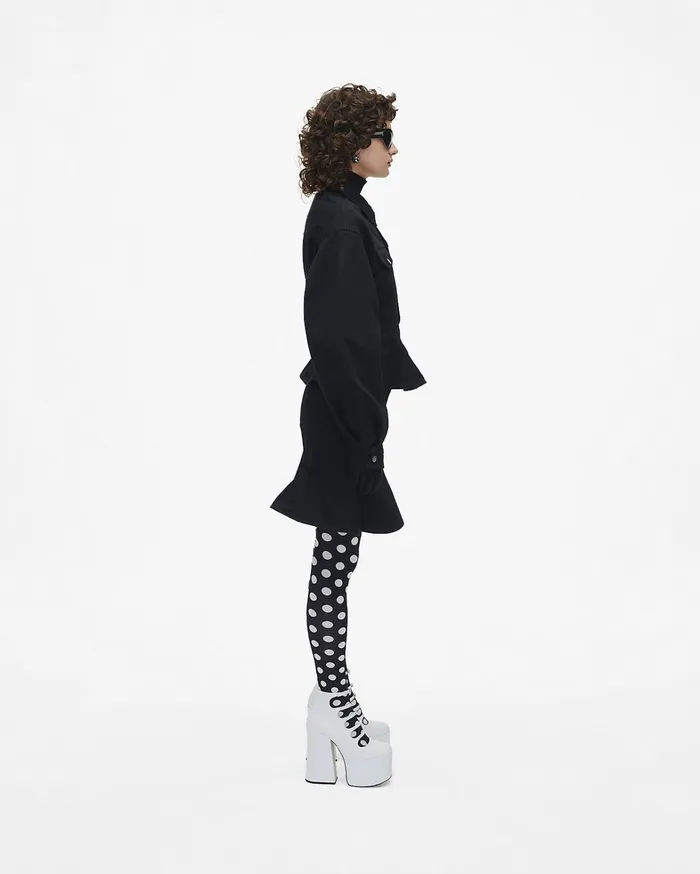 Marc Jacobs Boots Women The Croc Embossed Kiki Ankle Boot Cotton White