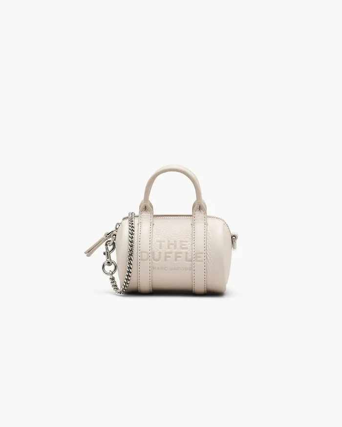 Marc Jacobs Crossbody Bags Women The Leather Nano Duffle Crossbody Cottonsilver