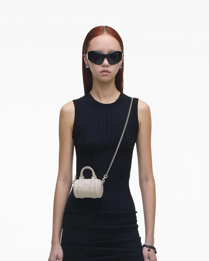 Marc Jacobs Crossbody Bags Women The Leather Nano Duffle Crossbody Cottonsilver