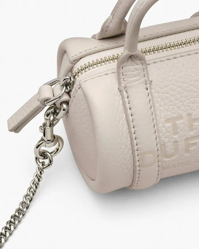 Marc Jacobs Crossbody Bags Women The Leather Nano Duffle Crossbody Cottonsilver