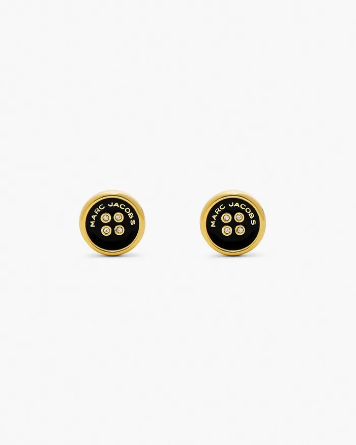 Marc Jacobs Earrings Women The Button Stud Earrings Goldblack