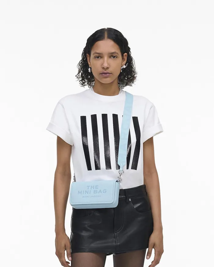 Marc Jacobs Mini Bags Women The Leather Mini Bag Cloud Blue
