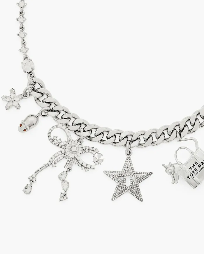 Marc Jacobs Necklaces Women Cats Out Of The Bag Charm Necklace Silver