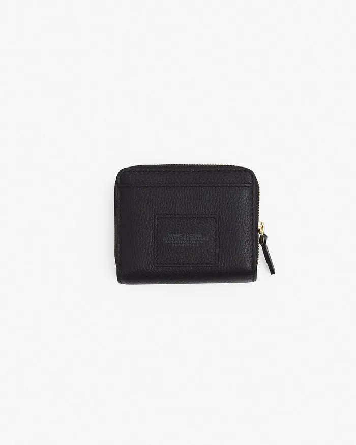 Marc Jacobs Small Wallets Women The Leather Mini Compact Wallet Black
