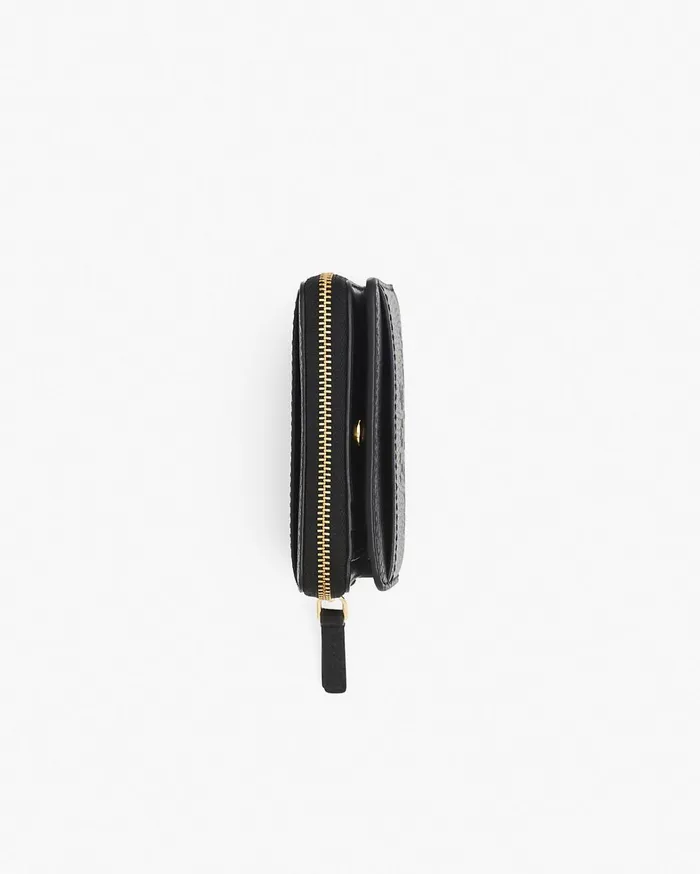 Marc Jacobs Small Wallets Women The Leather Mini Compact Wallet Black