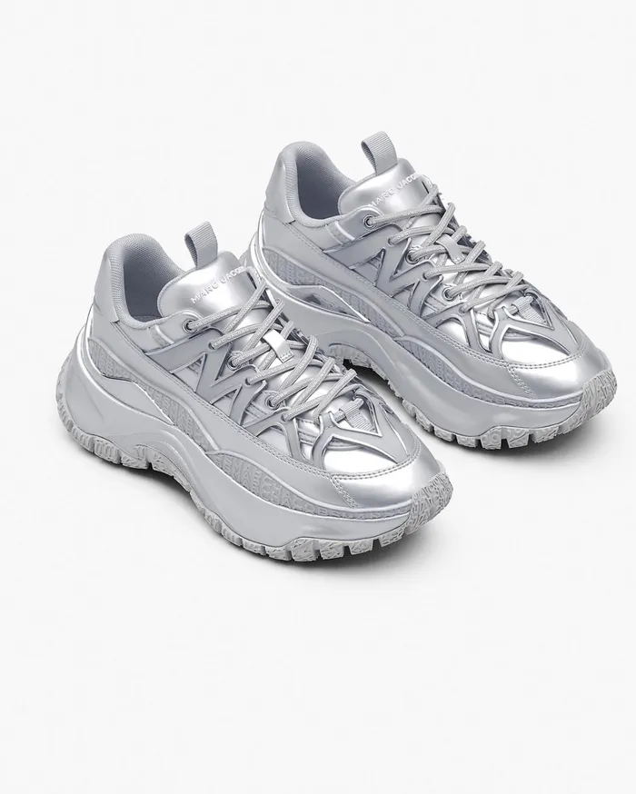 Marc Jacobs Sneakers Women The Metallic Lazy Hiker Silver
