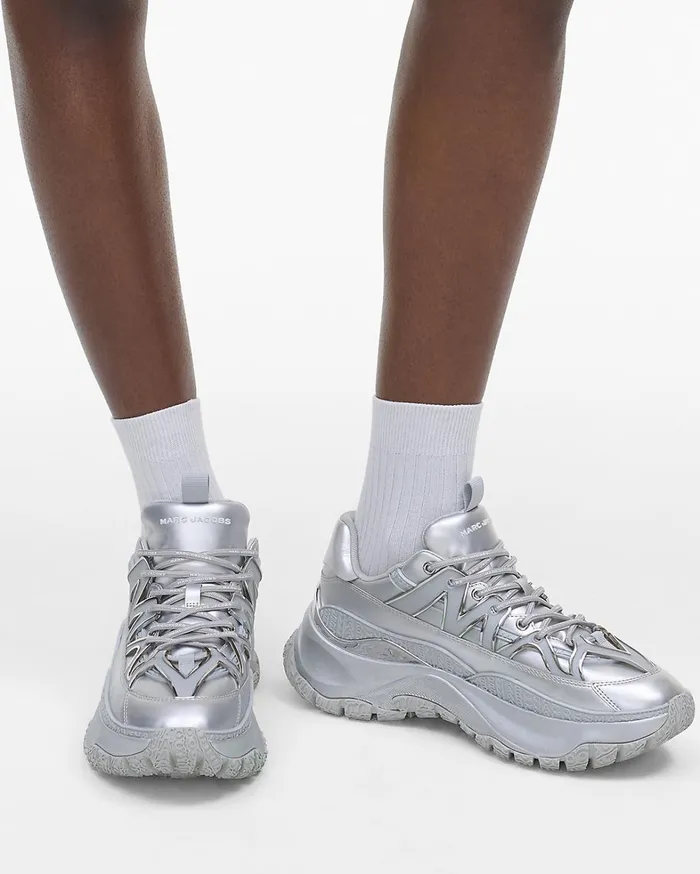 Marc Jacobs Sneakers Women The Metallic Lazy Hiker Silver