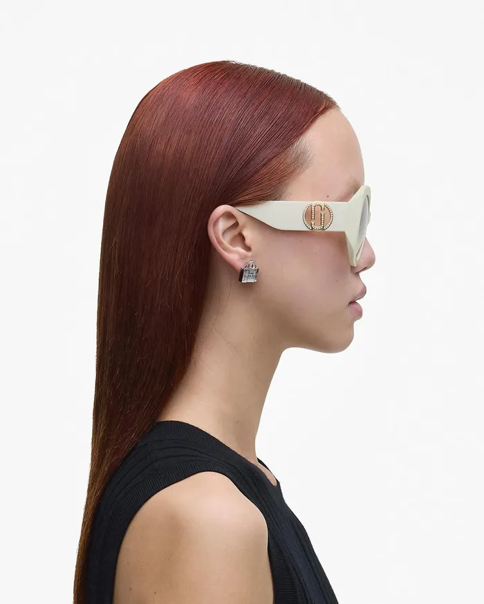 Marc Jacobs Sunglasses Women The Crystal J Marc Oversized Sunglasses Ivory