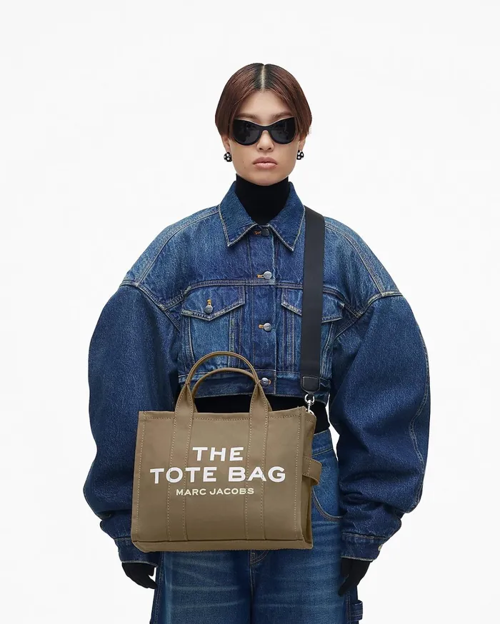 Marc Jacobs The Tote Bag Women The Canvas Medium Tote Bag Slate Green