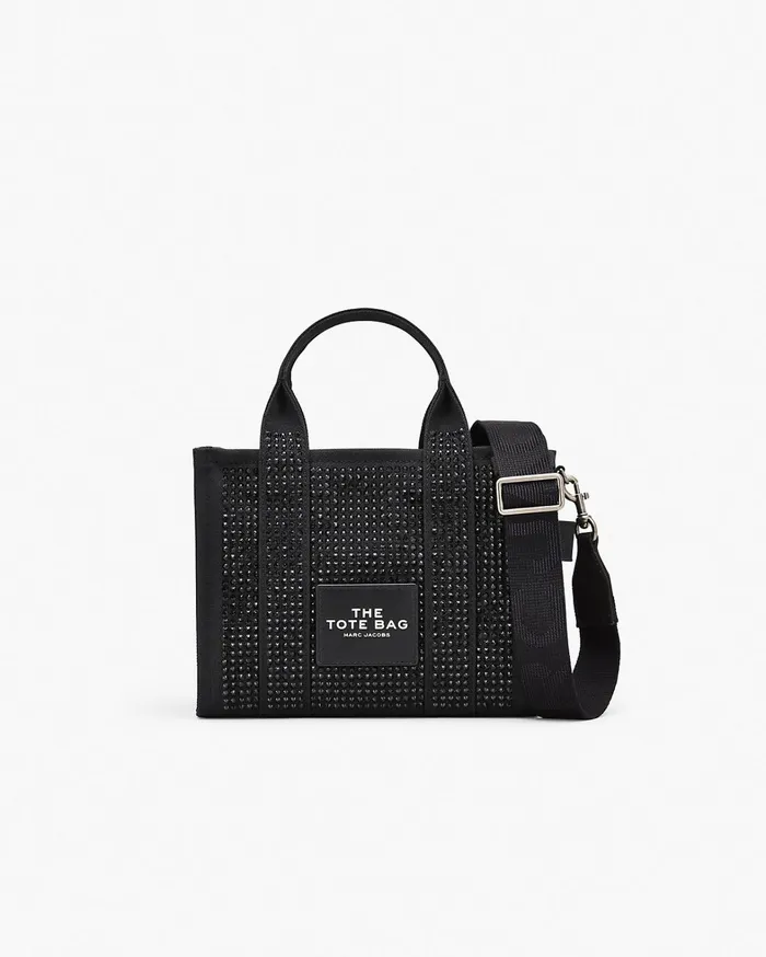 Marc Jacobs The Tote Bag Women The Crystal Canvas Small Tote Bag Black Crystal