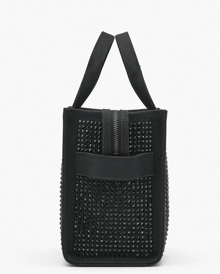 Marc Jacobs The Tote Bag Women The Crystal Canvas Small Tote Bag Black Crystal