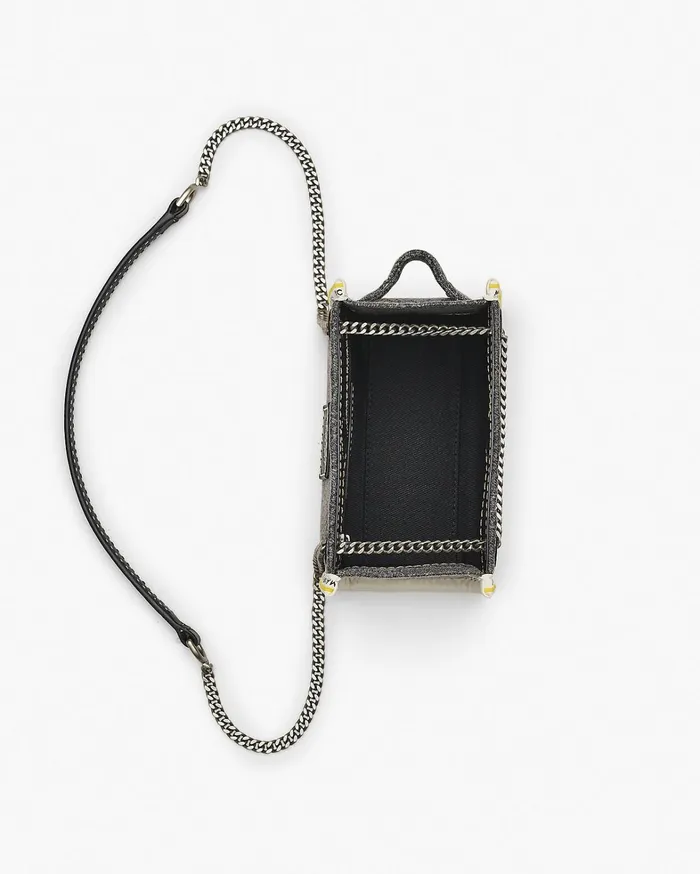Marc Jacobs The Tote Bag Women The Denim Chain Crossbody Tote Bag Black Wash