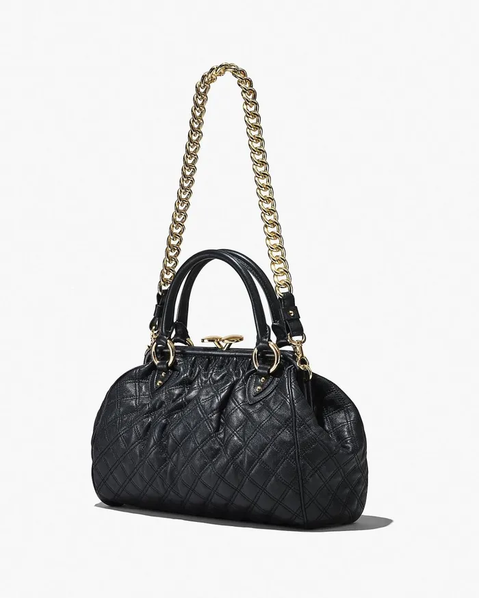 Marc Jacobs Top Handle Bags Women ReEdition Quilted Leather Stam Bag Black