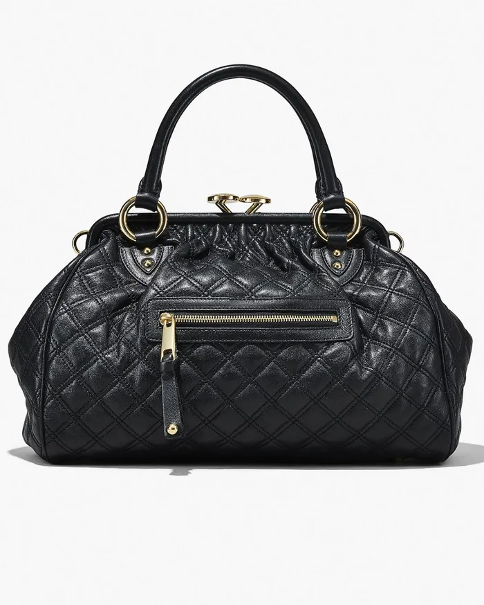 Marc Jacobs Top Handle Bags Women ReEdition Quilted Leather Stam Bag Black