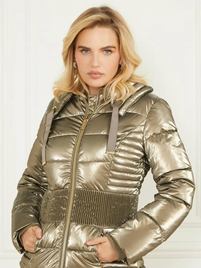 Marciano Annie Puffer Jacket Natural Siena Multi Women Jackets Marciano Annie Puffer Jacket Natural Siena Multi Women Jackets