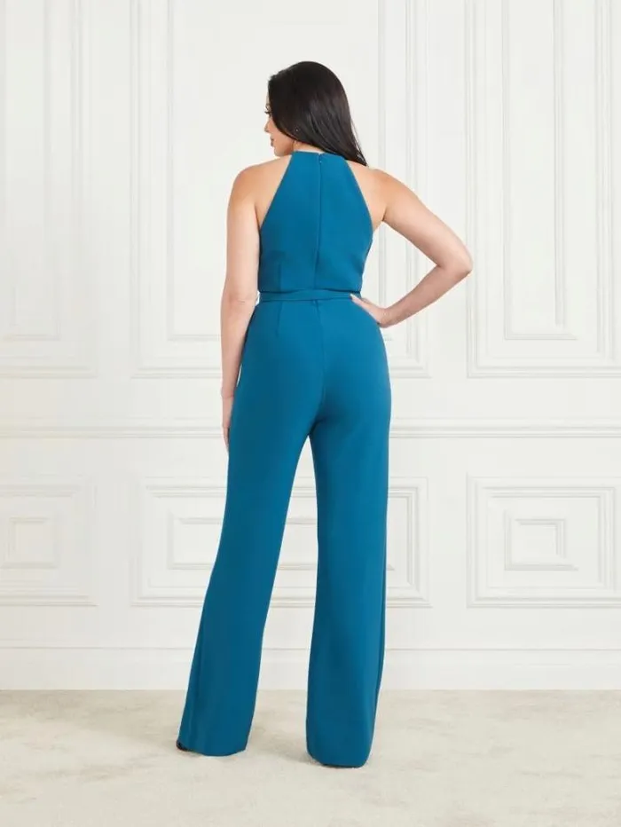 Marciano Darla Belted Jumpsuit Blue Opal Women Dresses Marciano Darla Belted Jumpsuit Blue Opal Women Dresses