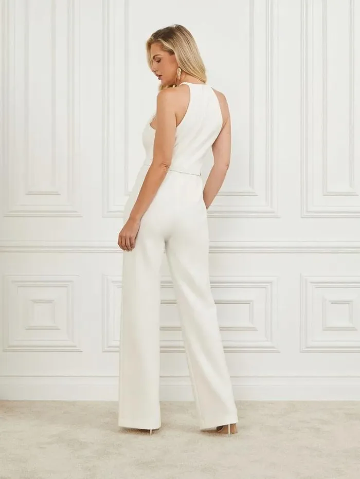 Marciano Darla Belted Jumpsuit Pale Pearl Women Dresses Marciano Darla Belted Jumpsuit Pale Pearl Women Dresses
