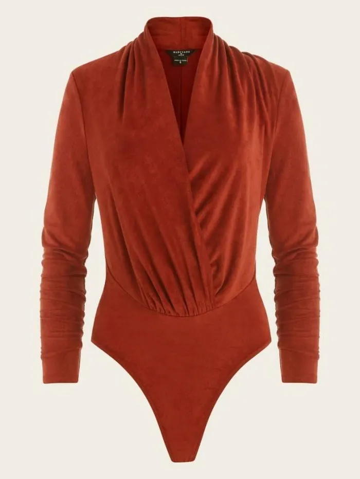 Marciano Hudson Bodysuit Dark Jam Red Women Tops And Sweaters Marciano Hudson Bodysuit Dark Jam Red Women Tops And Sweaters