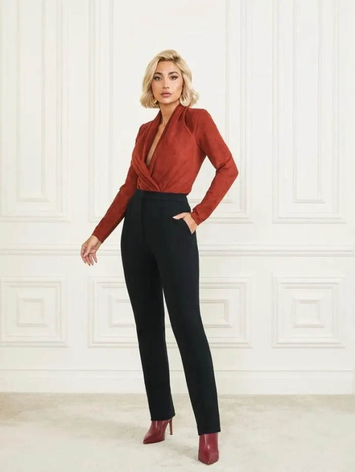 Marciano Hudson Bodysuit Dark Jam Red Women Tops And Sweaters Marciano Hudson Bodysuit Dark Jam Red Women Tops And Sweaters