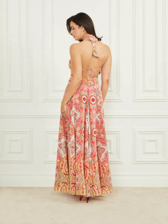 Marciano Normani Halter Maxi Dress Talitha Tile Print Women Dresses Marciano Normani Halter Maxi Dress Talitha Tile Print Women Dresses