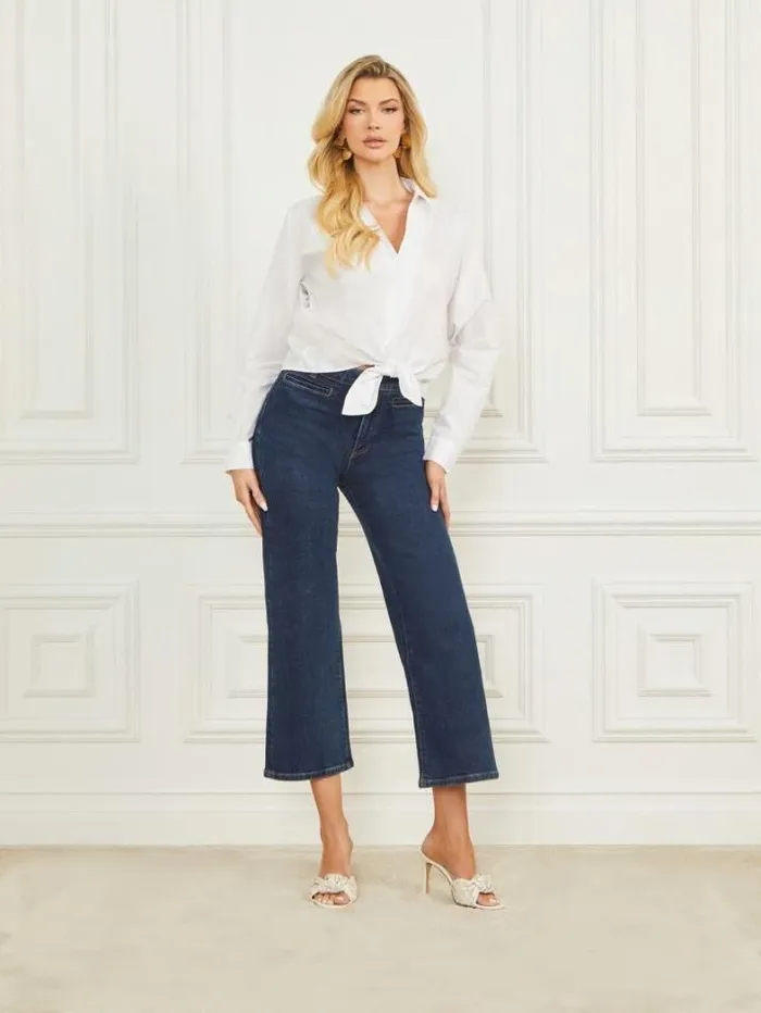 Marciano Tiffany Poplin Blouse Blanc Pur Women Tops And Sweaters Marciano Tiffany Poplin Blouse Blanc Pur Women Tops And Sweaters