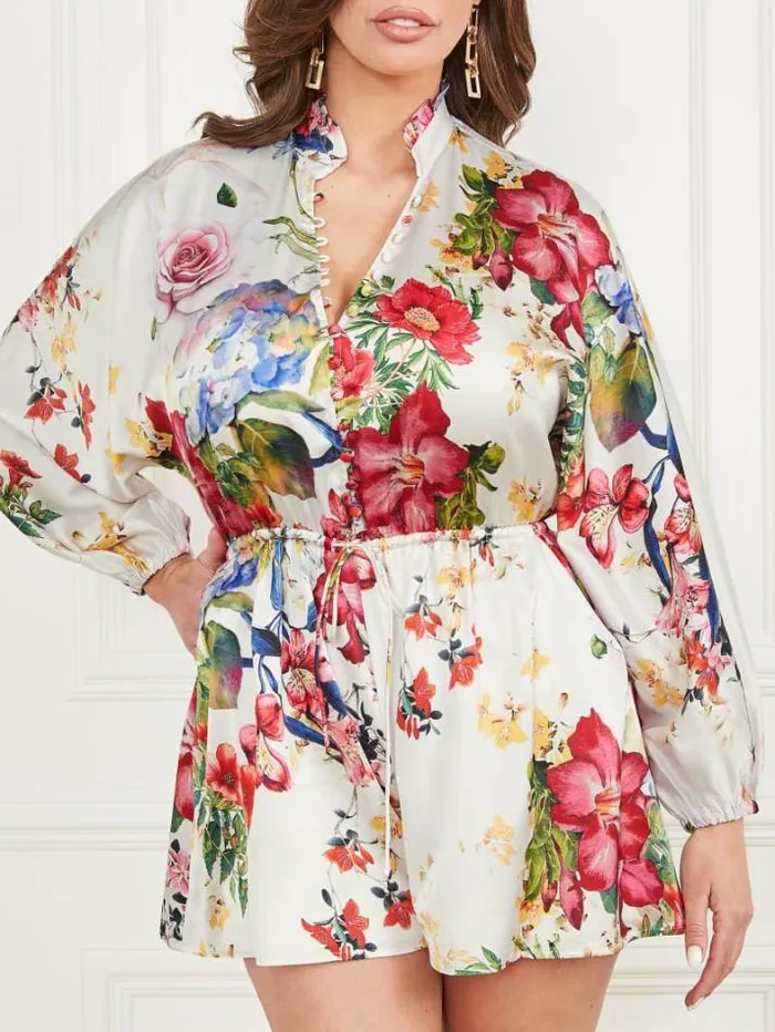 Marciano Vivienne Printed Romper Glorious Garden Ao Women Dresses Marciano Vivienne Printed Romper Glorious Garden Ao Women Dresses