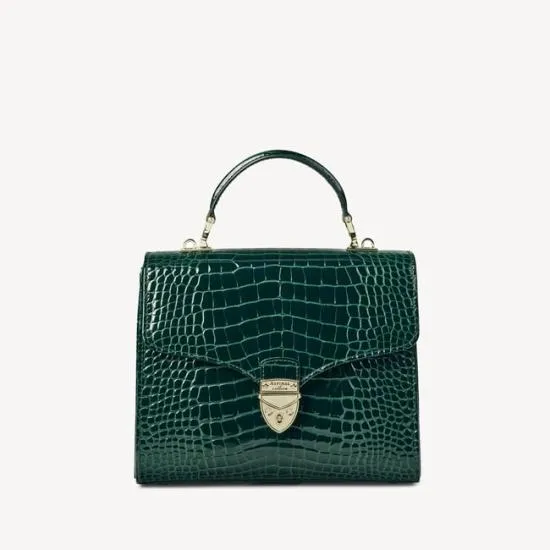 Mayfair Bag Evergreen Patent Croc Women Aspinal Of London Shoulder