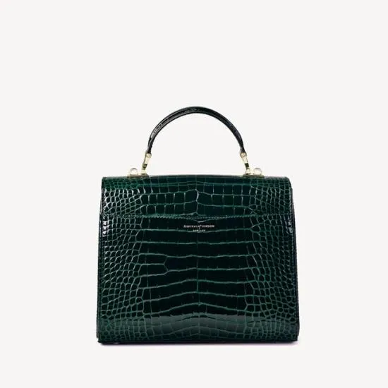 Mayfair Bag Evergreen Patent Croc Women Aspinal Of London Shoulder