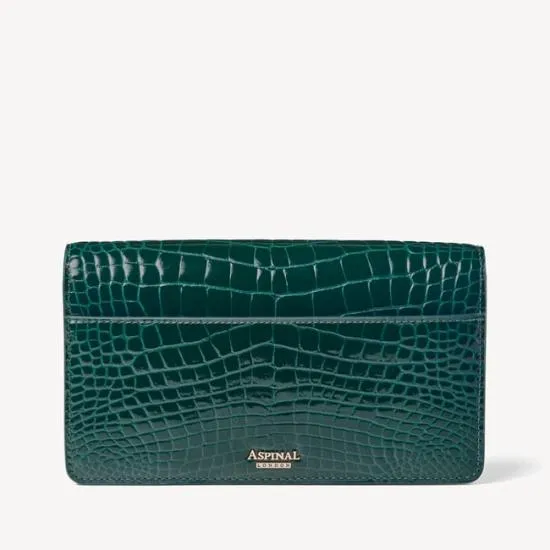Mayfair Clutch 2 Evergreen Patent Croc Women Aspinal Of London Mayfair