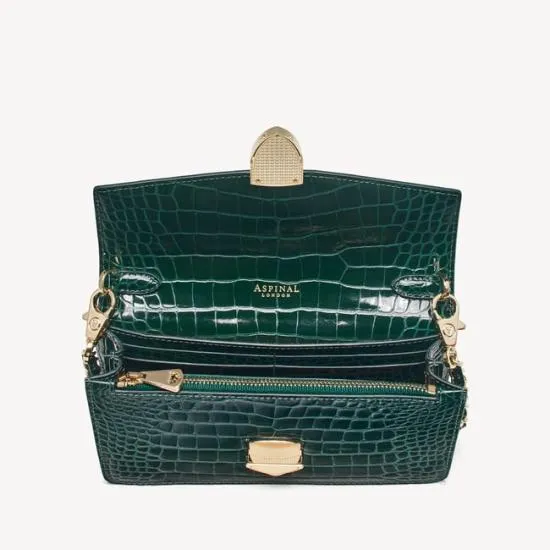 Mayfair Clutch 2 Evergreen Patent Croc Women Aspinal Of London Mayfair