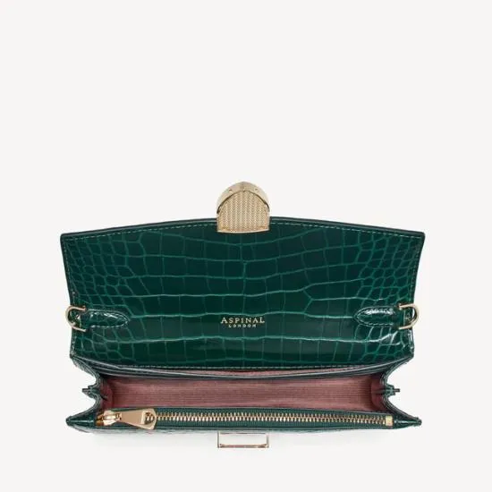 Mayfair Clutch 2 Evergreen Patent Croc Women Aspinal Of London Mayfair