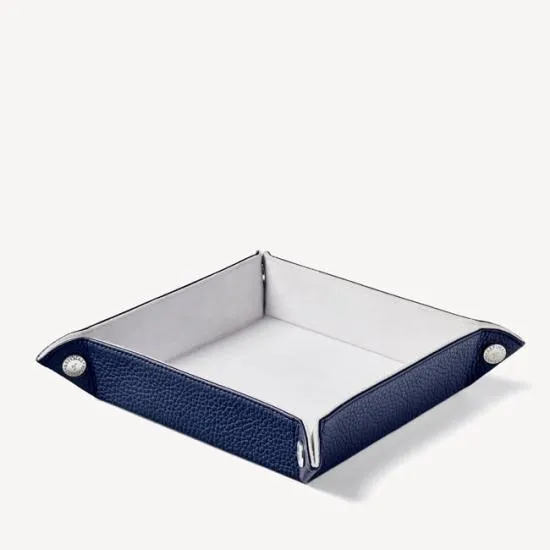 Medium Tidy Tray Navy Pebble Women Aspinal Of London Jewellery Boxes