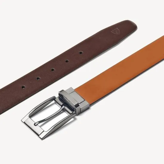 Men039s Reversible Belt Smooth Brown and Smooth Tan Men Aspinal Of London Belts Men039s Reversible Belt Smooth Brown and Smooth Tan Men Aspinal Of London Belts