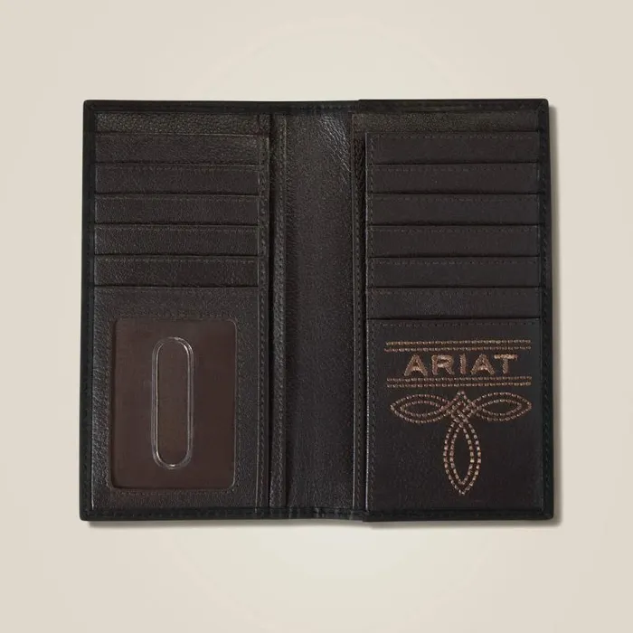 Men Bags and Wallets Ariat Mexico Logo Rodeo Wallet Brown Men Bags and Wallets Ariat Mexico Logo Rodeo Wallet Brown
