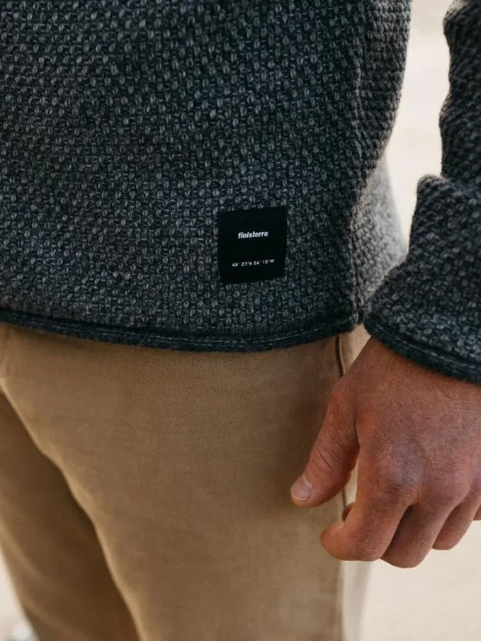 Men Barents Jumper Grey Marl Finisterre Knitwear