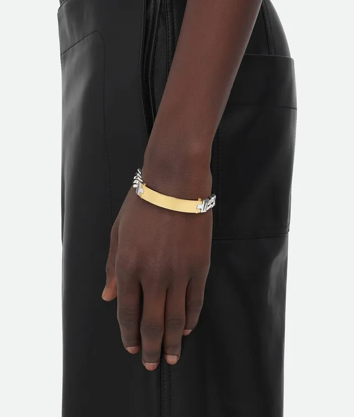 Men Bottega Veneta Bracelets Joint Bracelet Silveryellow Gold