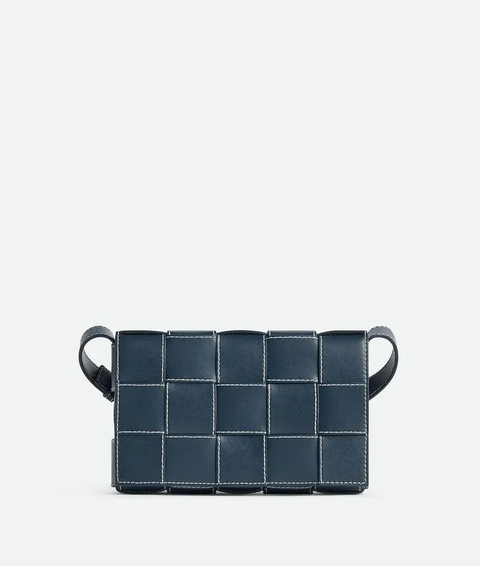 Men Bottega Veneta Crossbody Cassette Deep Bluenatural